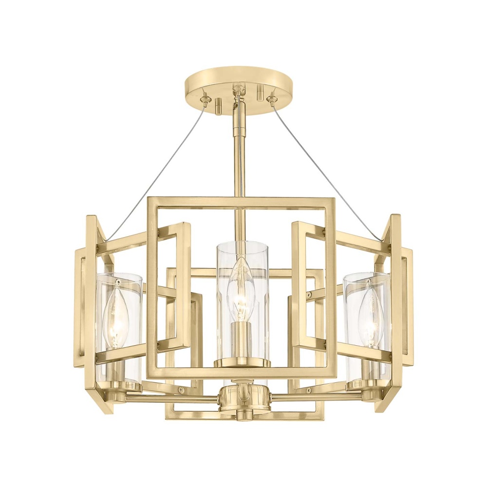 Golden Lighting Marco 4-light Pendant in Brushed Champagne Brass